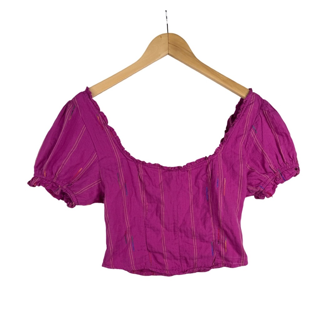 Free People Cropped Blouse size‎ Small Pink